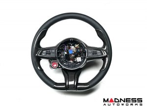 Alfa Romeo Giulia Steering Wheel Trim - Carbon Fiber - Thumb Grip Cover - QV Model - 2020+ models